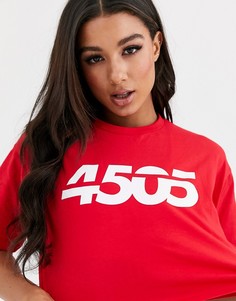 Oversize кроп-топ с логотипом 4505 ASOS 4505-Красный