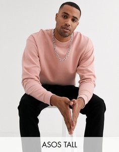 Розовый oversize-свитшот ASOS DESIGN Tall