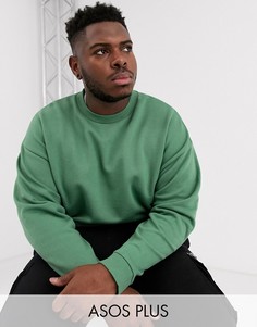 Зеленый oversize-свитшот ASOS DESIGN Plus