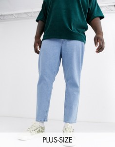 Голубые выбеленные классические джинсы ASOS DESIGN Plus-Синий