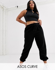 Oversize-джоггеры ASOS DESIGN Curve-Черный