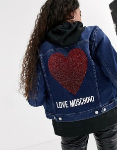 Джинсовая куртка Love Moschino-Темно-синий