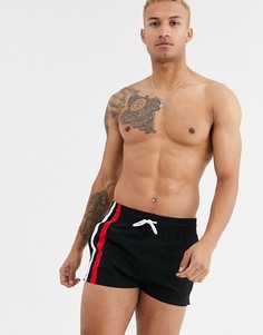 Ультракороткие шорты для плавания ASOS DESIGN-Черный
