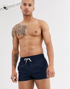 Темно-синие короткие шорты для плавания ASOS DESIGN-Темно-синий
