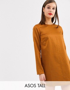 Платье мини А-силуэта с заклепками ASOS DESIGN Tall-Золотой