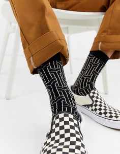 Носки до щиколотки с блестящей отделкой ASOS DESIGN-Черный