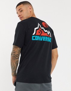 Черная футболка с логотипом на спине Converse Mountain Club-Черный