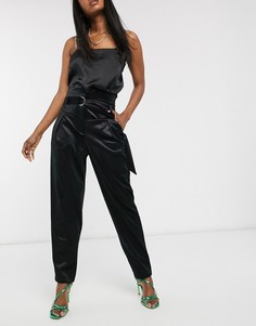 Черные строгие брюки River Island-Черный