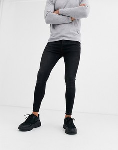 Черные джинсы скинни SikSilk-Черный