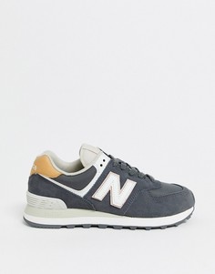 Серые кроссовки New Balance 574 Winterised-Серый