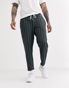Укороченные джоггеры скинни в полоску ASOS DESIGN-Серый