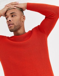 Джемпер рыжего цвета Bershka-Красный