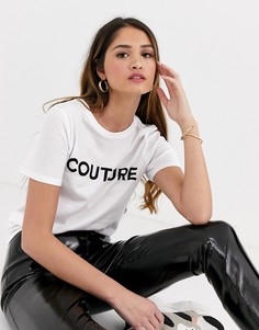 Белая футболка с надписью New Look-Белый