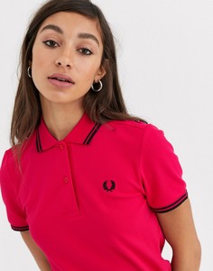 Футболка-поло с контрастным воротником Fred Perry-Красный