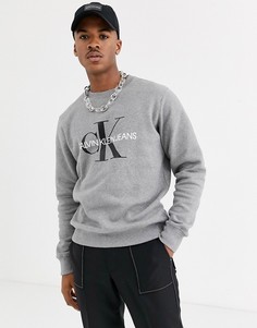 Серый свитшот с монограммой Calvin Klein Jeans