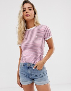 Футболка в полоску с окантовкой и логотипом Jack Wills Matela-Темно-синий