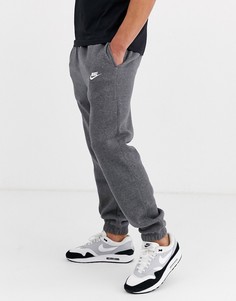 Серые повседневные джоггеры с кромкой манжетом Nike - Club-Серый