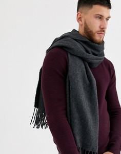 Темно-серый фактурный шарф из переработанного полиэстера ASOS DESIGN