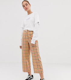 Брюки в клетку в стиле 90-х ASOS DESIGN Petite-Мульти