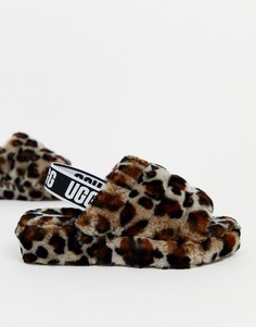 Меховые слиперы с леопардовым принтом Ugg-Мульти