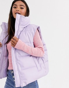 Лавандовый жилет из искусственной кожи ASOS DESIGN-Фиолетовый