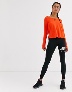 Черные укороченные леггинсы Nike Air-Черный