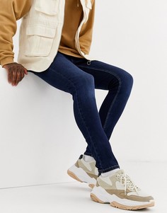 Синие джинсы с напылением Topman-Синий