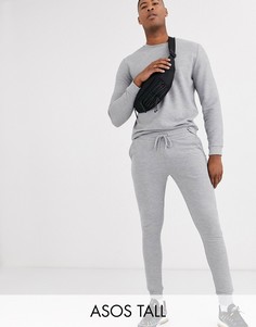 Серый спортивный костюм в рубчик ASOS DESIGN Tall