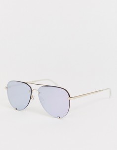 Небольшие солнцезащитные очки без оправы Quay Australia Desi High Key-Фиолетовый