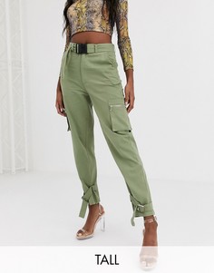 Зеленые брюки карго в стиле милитари Missguided Tall-Зеленый