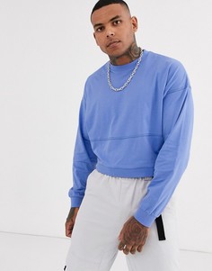 Свободный лонгслив голубого цвета ASOS DESIGN-Фиолетовый