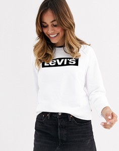 Лонгслив с круглым вырезом и логотипом Levis-Белый Levis®