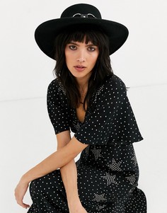 Платье с рукавами клеш и звездным принтом Topshop-Мульти