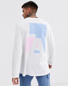 Белый лонгслив с принтом \LA\" New Look