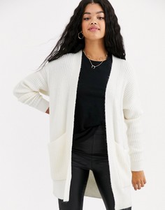 Удлиненный кремовый кардиган Miss Selfridge