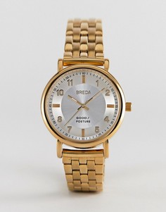 Позолоченные часы унисекс Breda 5017D-Золотой