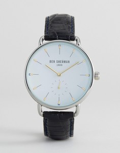 Часы c черным кожаным ремешком Ben Sherman-Черный