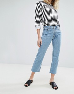 Укороченные джинсы с легким клешем и классической талией Dr Denim Meadow-Синий