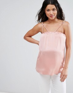 Топ на бретелях с декоративными кольцами ASOS Maternity-Розовый