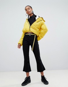 Укороченные расклешенные брюки ASOS DESIGN-Бесцветный