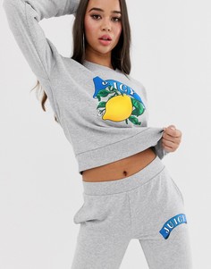 Свитшот с логотипом в виде лимона Juicy By Juicy-Серый