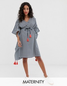 Туника для беременных в полоску Mamalicious-Белый Mama.Licious