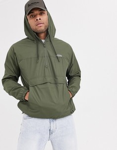 Ветровка цвета хаки с молнией Bershka-Зеленый