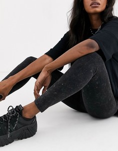 Леггинсы с эффектом кислотной стирки Bershka-Черный