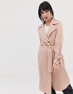 Фактурное пальто ASOS DESIGN-Розовый