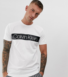 Белая футболка в полоску с логотипом Calvin Klein эксклюзивно для ASOS-Белый