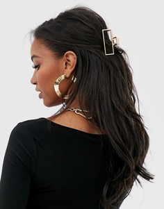 Золотистая заколка прямоугольной формы ASOS DESIGN-Золотой