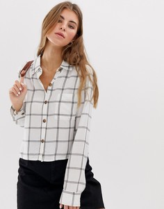 Рубашка в клетку Hollister-Белый