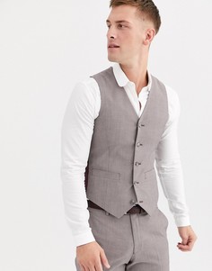 Фиолетово-серый меланжевый жилет узкого кроя ASOS DESIGN - wedding