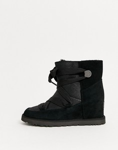 Черные ботинки со шнуровкой UGG-Черный